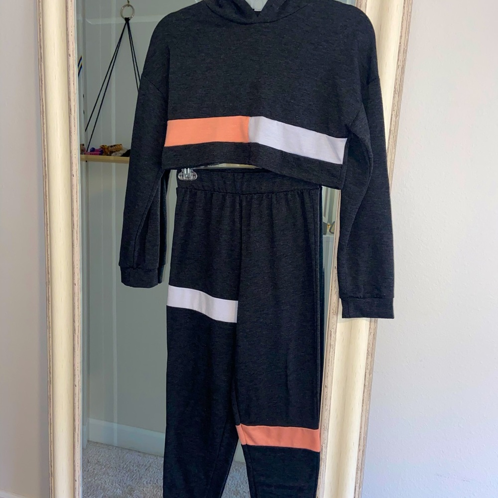 Striped Two-Piece Jogger Set